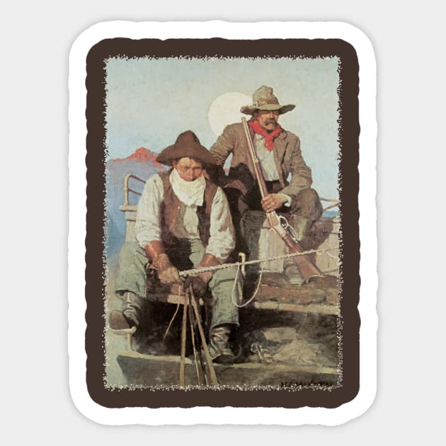 The Pay Stage by NC Wyeth Sticker by MasterpieceCafe